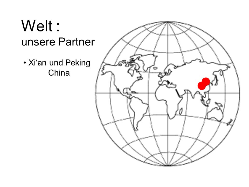 Welt : unsere Partner Xi‘an und Peking China  