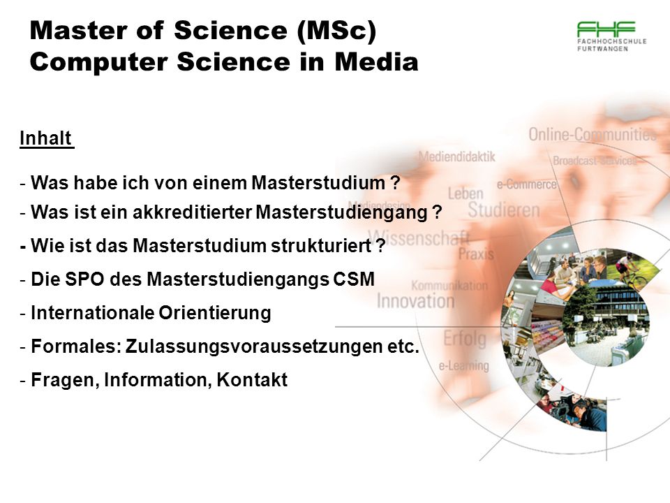 Master of Science (MSc) Computer Science in Media