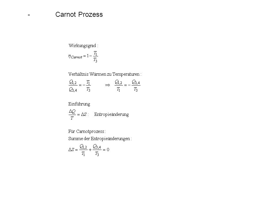- Carnot Prozess