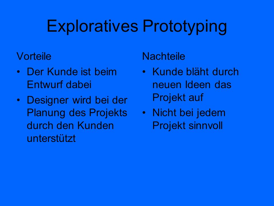 Exploratives Prototyping