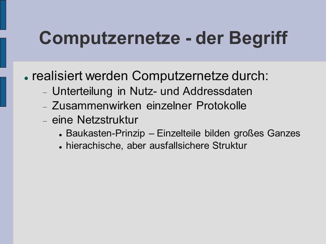 Computzernetze - der Begriff