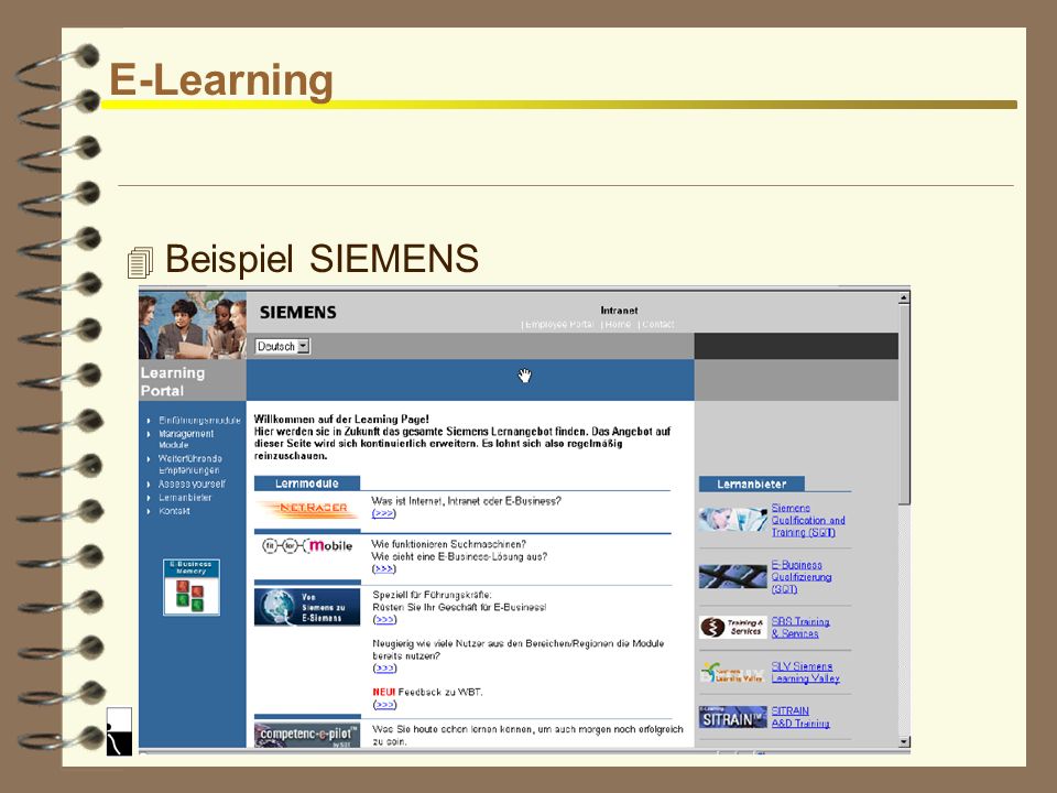 E-Learning Beispiel SIEMENS