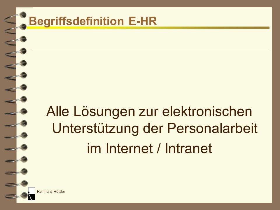 Begriffsdefinition E-HR