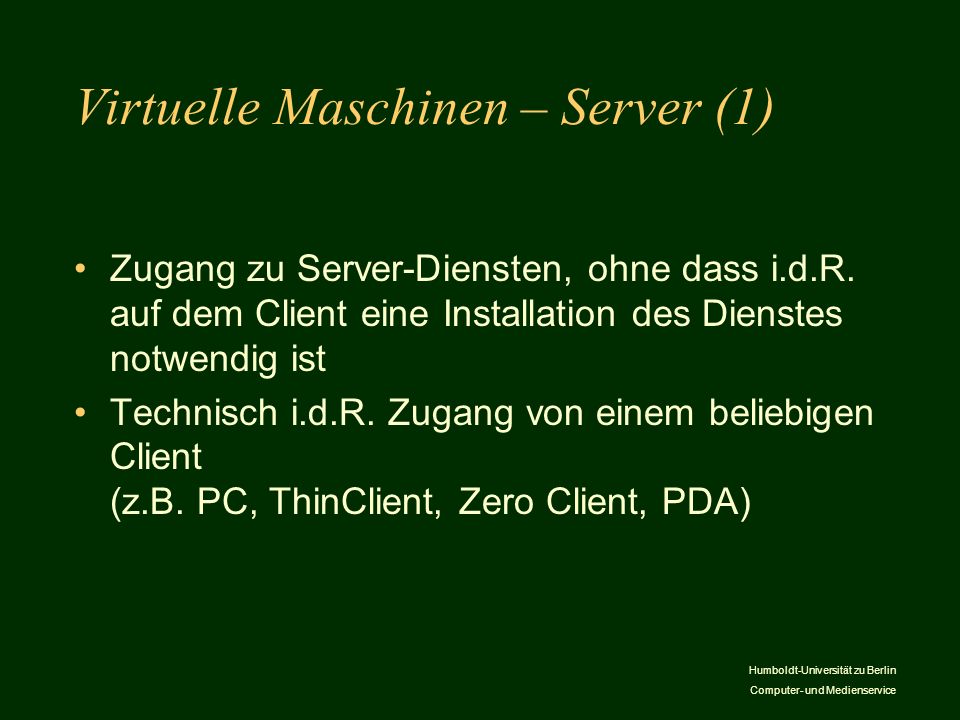 Virtuelle Maschinen – Server (1)