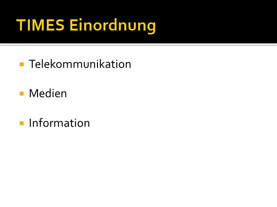Telekommunikation Medien Information