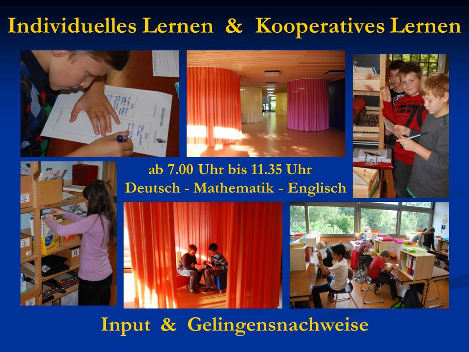 Individuelles Lernen & Kooperatives Lernen