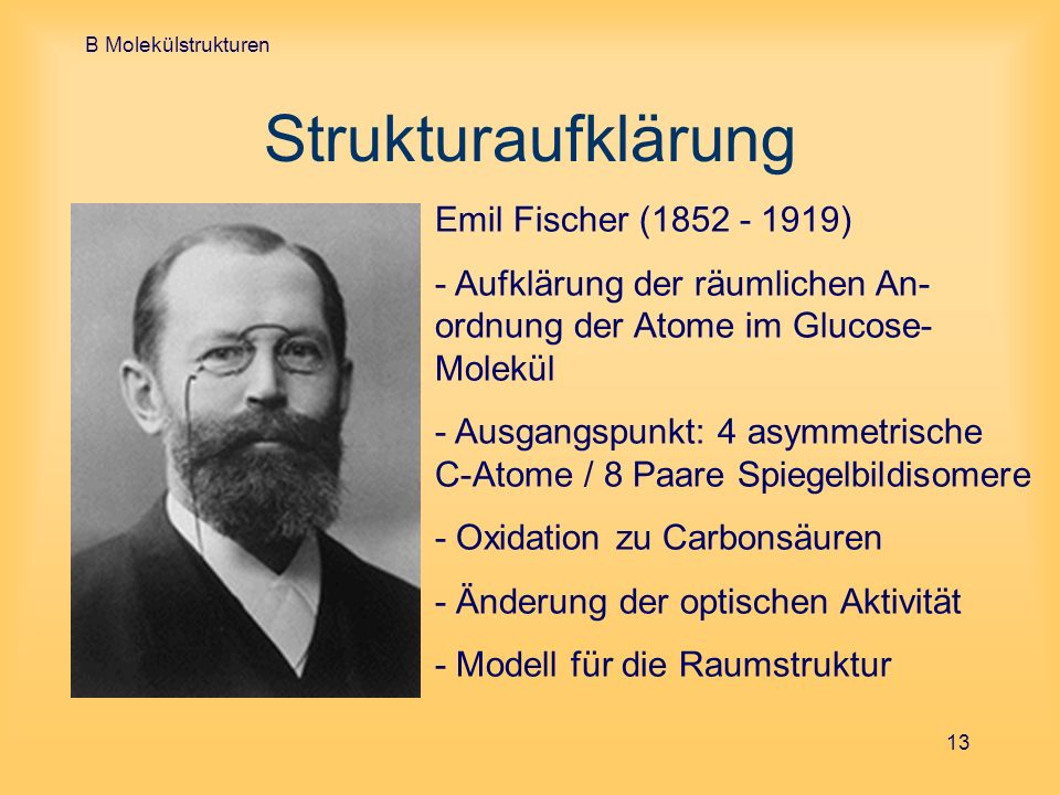 Strukturaufklärung Emil Fischer ( )