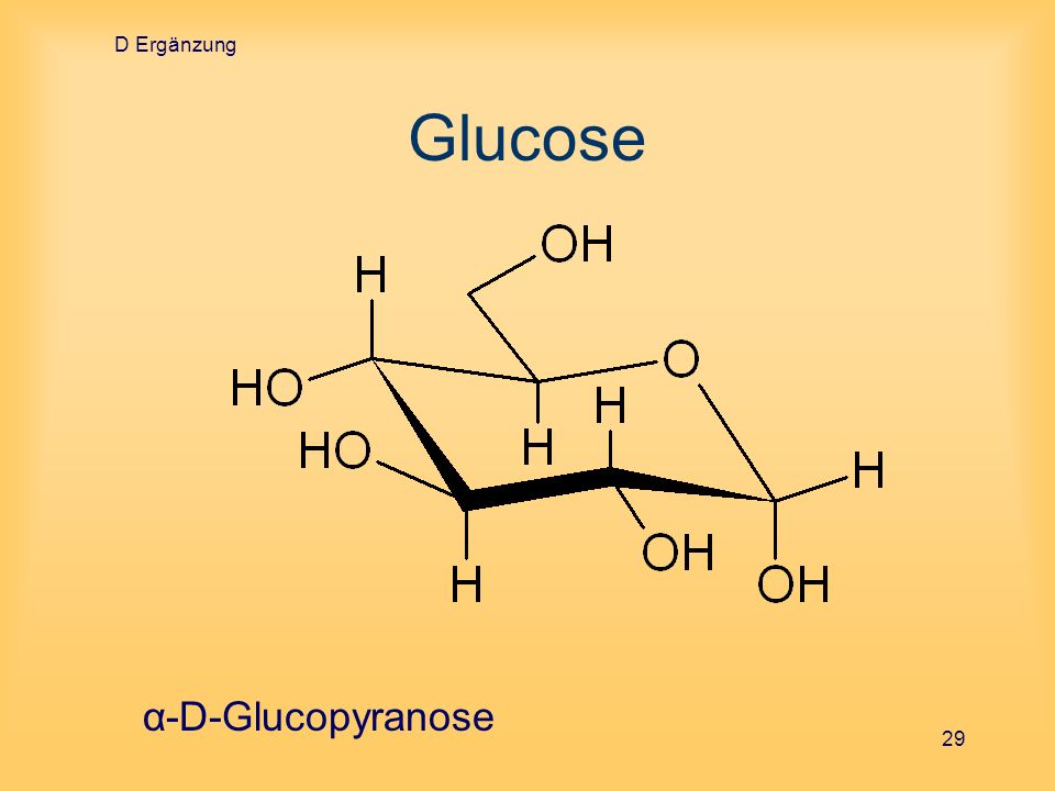 D Ergänzung Glucose α-D-Glucopyranose