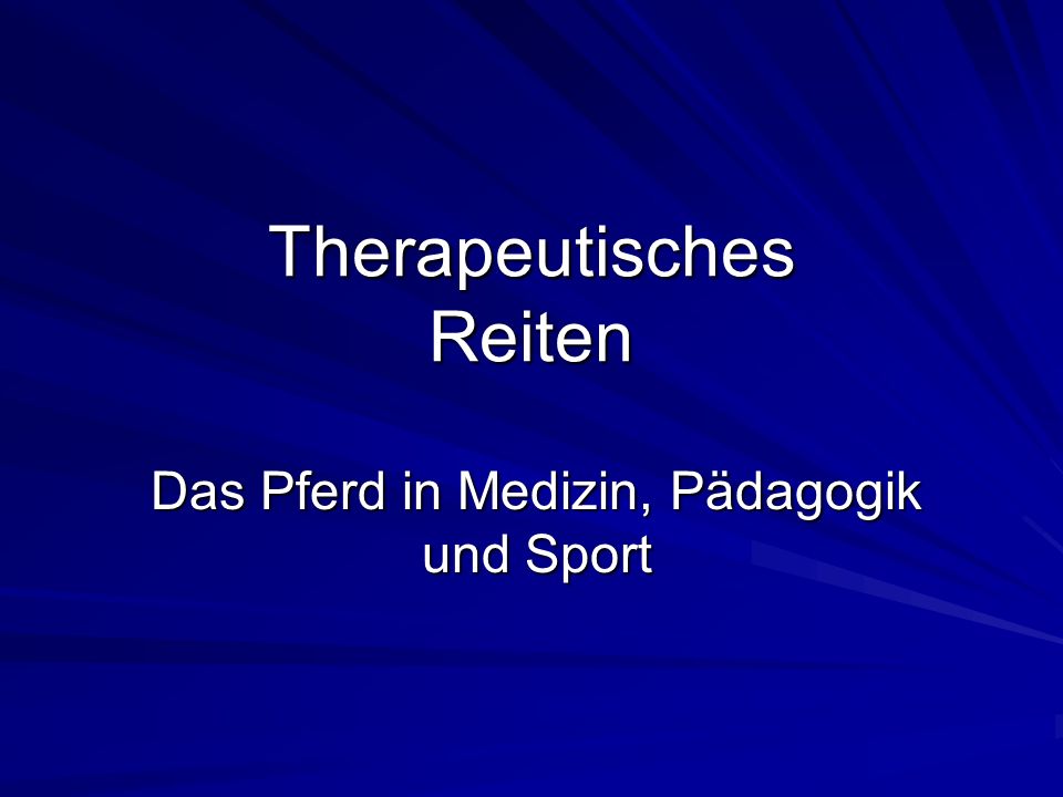 Therapeutisches Reiten