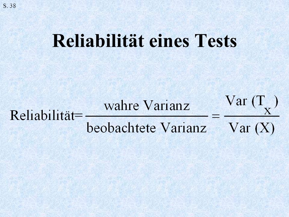 Reliabilität eines Tests