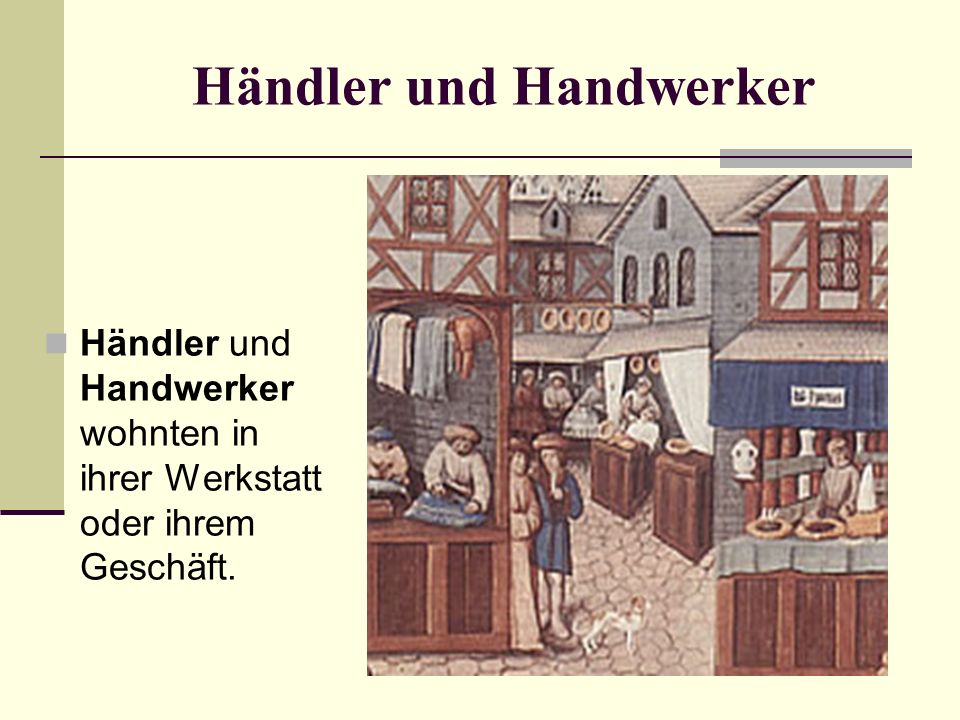 Händler und Handwerker