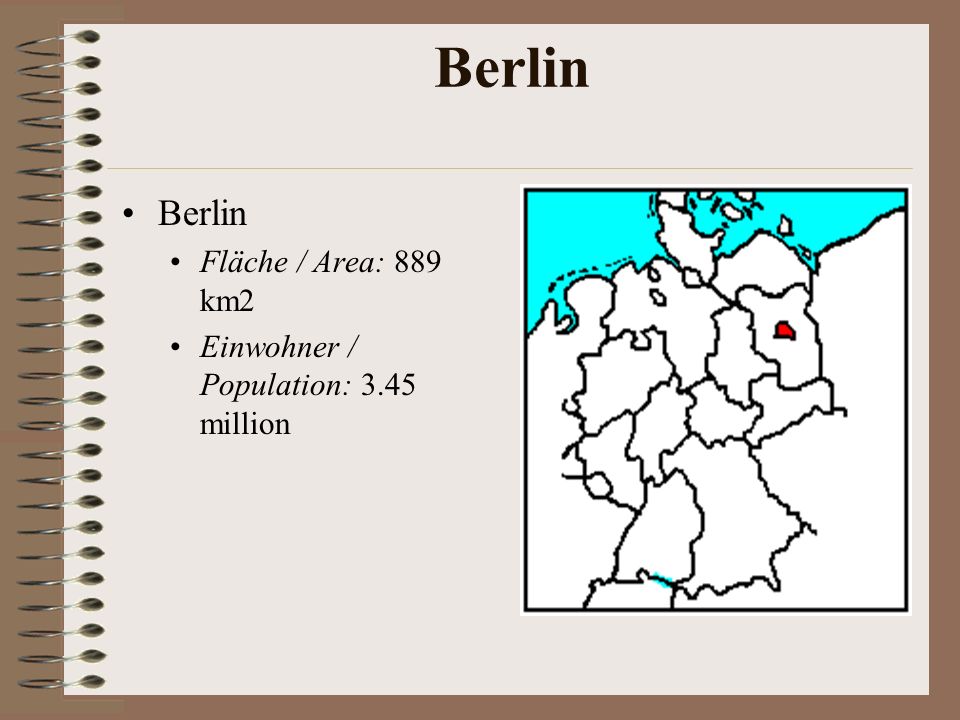 Berlin Berlin Fläche / Area: 889 km2