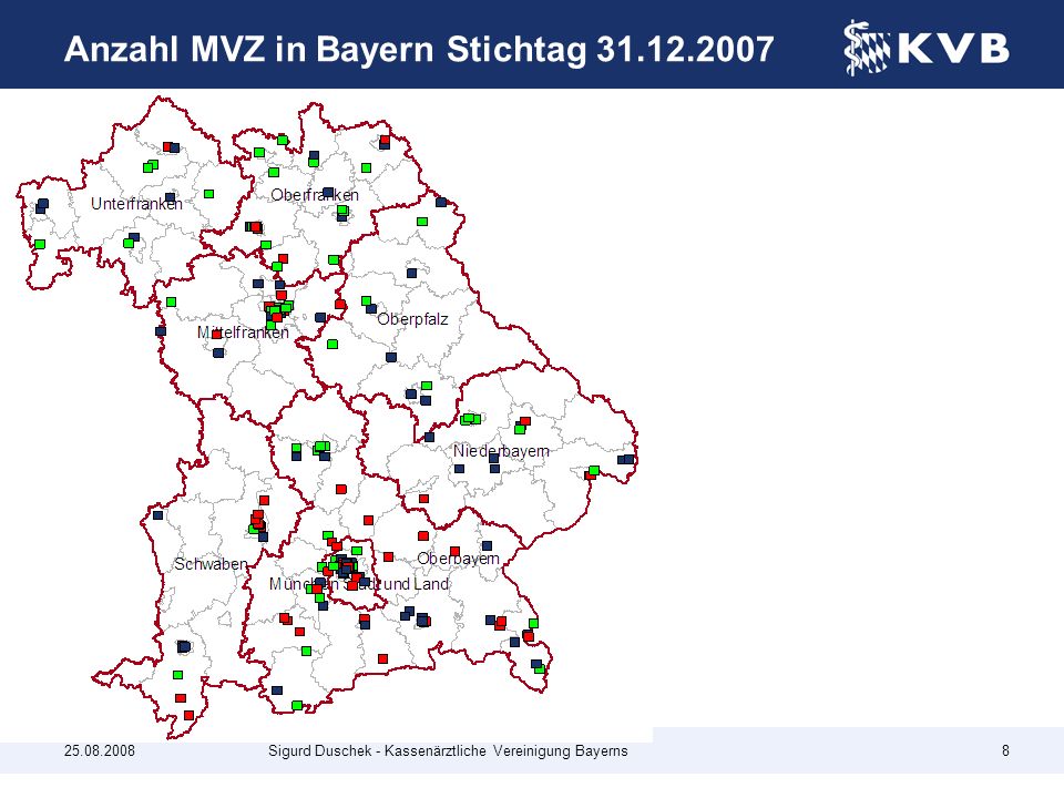 Anzahl MVZ in Bayern Stichtag