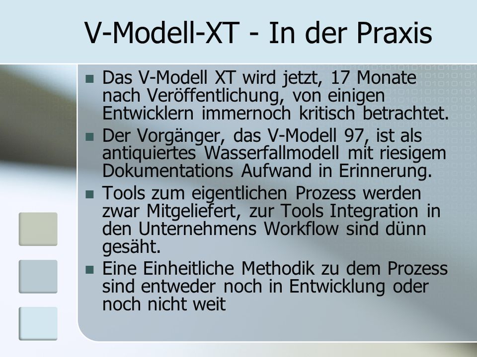 V-Modell-XT - In der Praxis