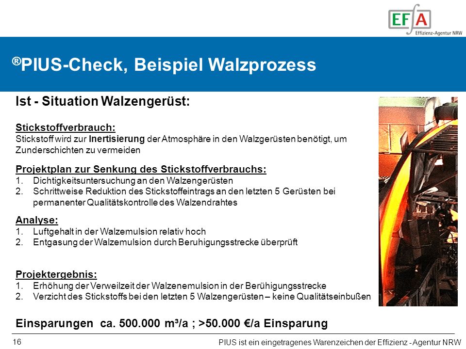 PIUS ist ein eingetragenes Warenzeichen der Effizienz - Agentur NRW