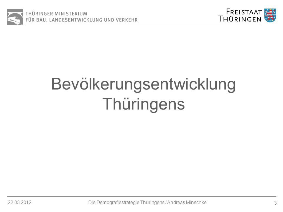 Bevölkerungsentwicklung Thüringens