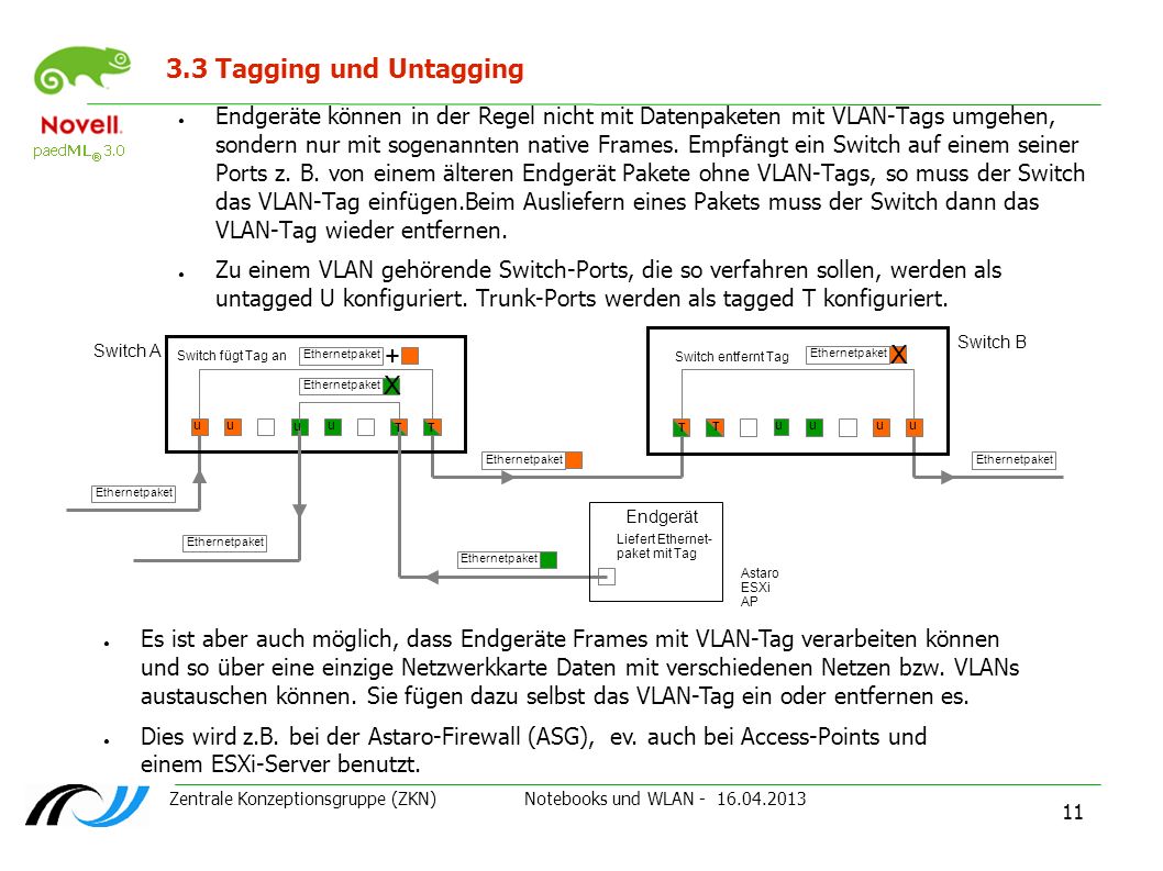 3.3 Tagging und Untagging + X X