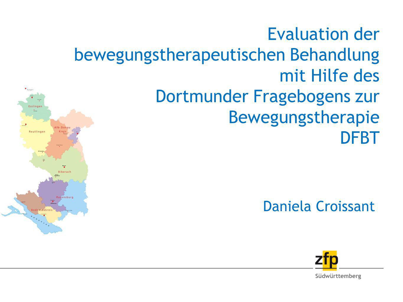 Evaluation der bewegungstherapeutischen Behandlung mit Hilfe des Dortmunder Fragebogens zur Bewegungstherapie DFBT