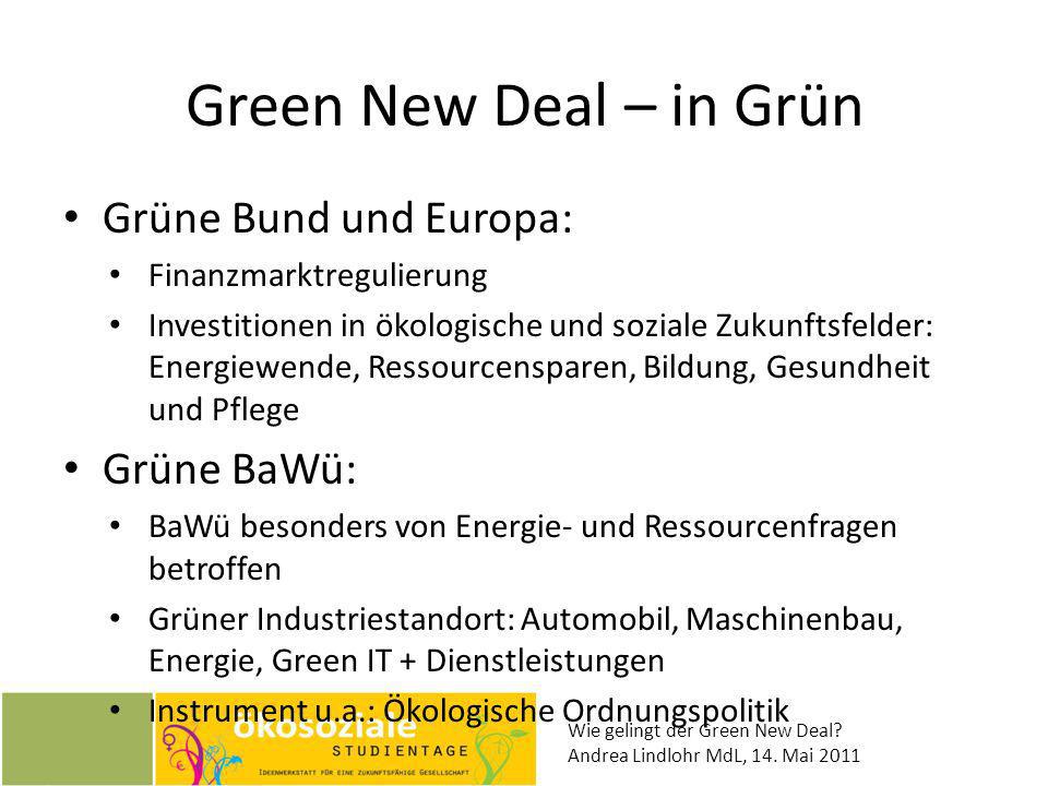 Green New Deal – in Grün Grüne Bund und Europa: Grüne BaWü: