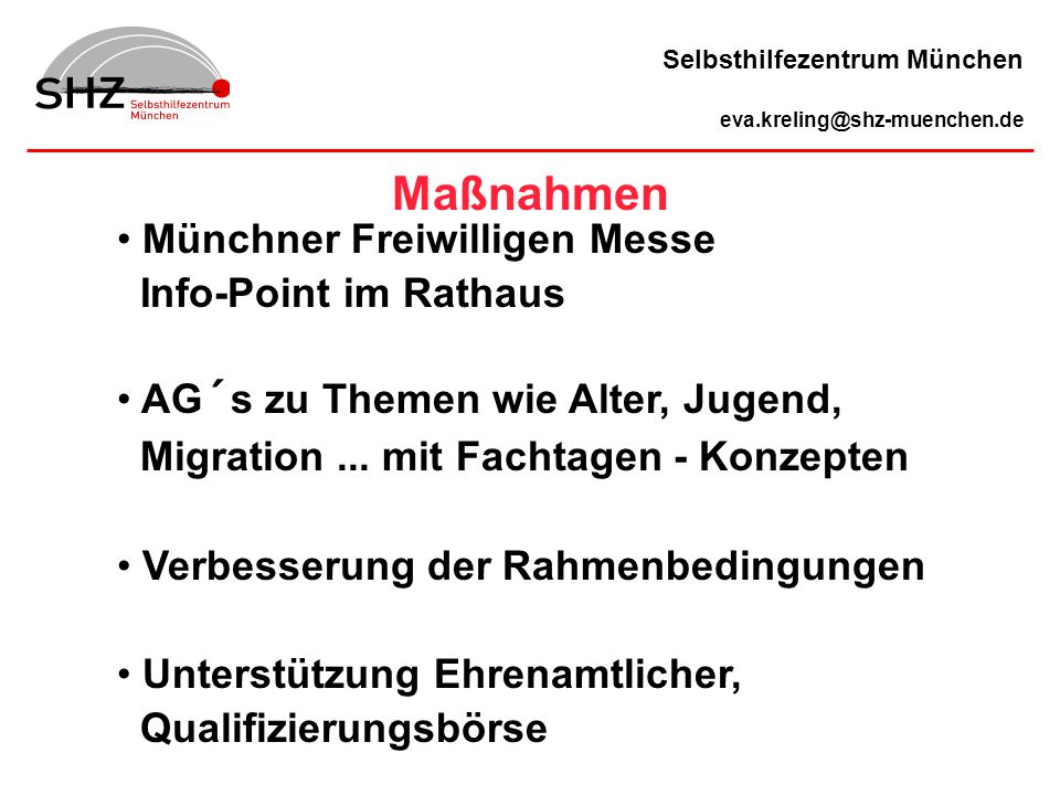 Maßnahmen Münchner Freiwilligen Messe Info-Point im Rathaus