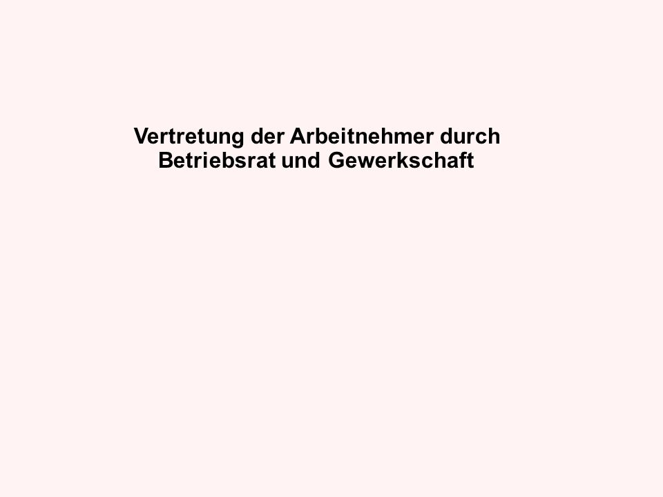 Vertretung der Arbeitnehmer durch