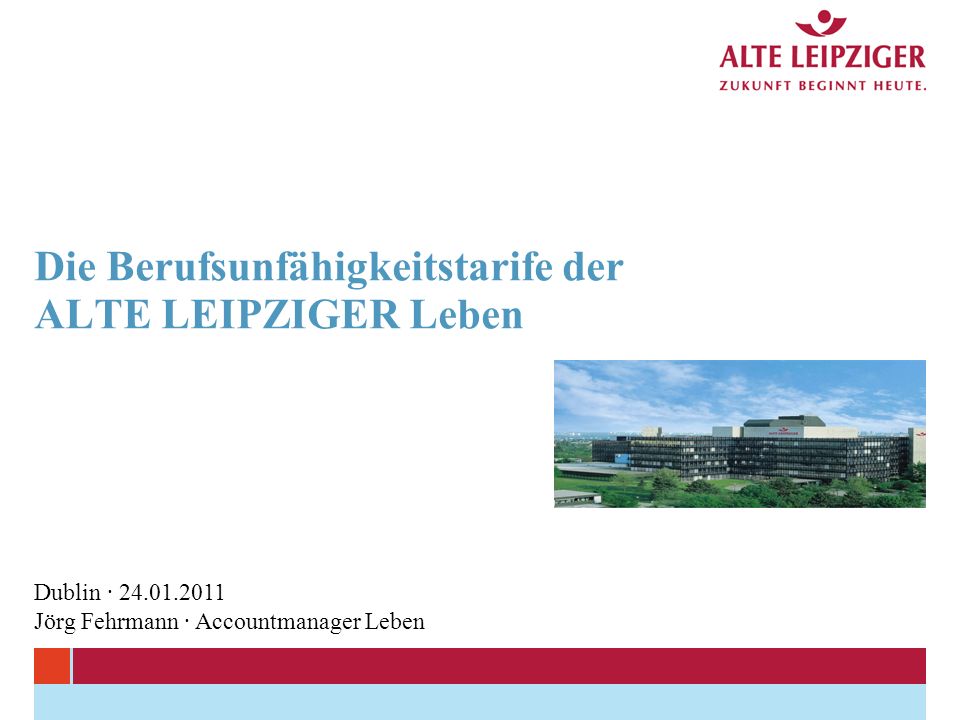 Die Berufsunfähigkeitstarife der ALTE LEIPZIGER Leben