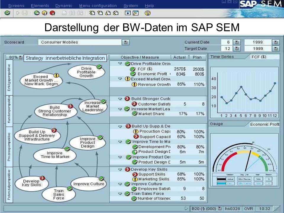 Darstellung der BW-Daten im SAP SEM