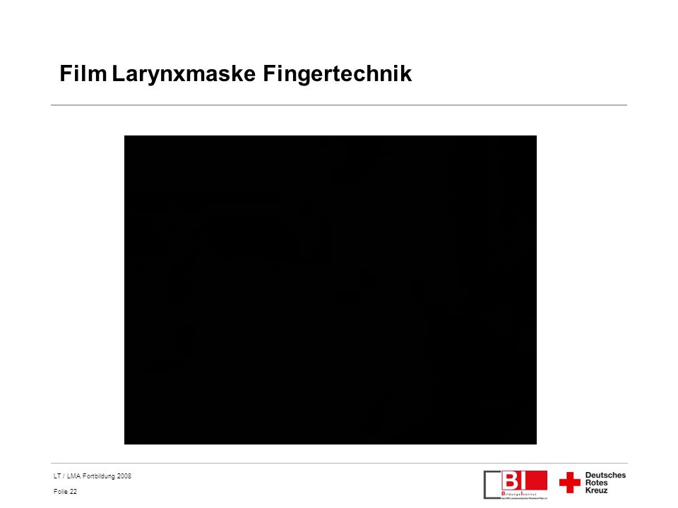 Film Larynxmaske Fingertechnik