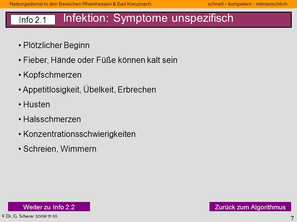 Infektion: Symptome unspezifisch