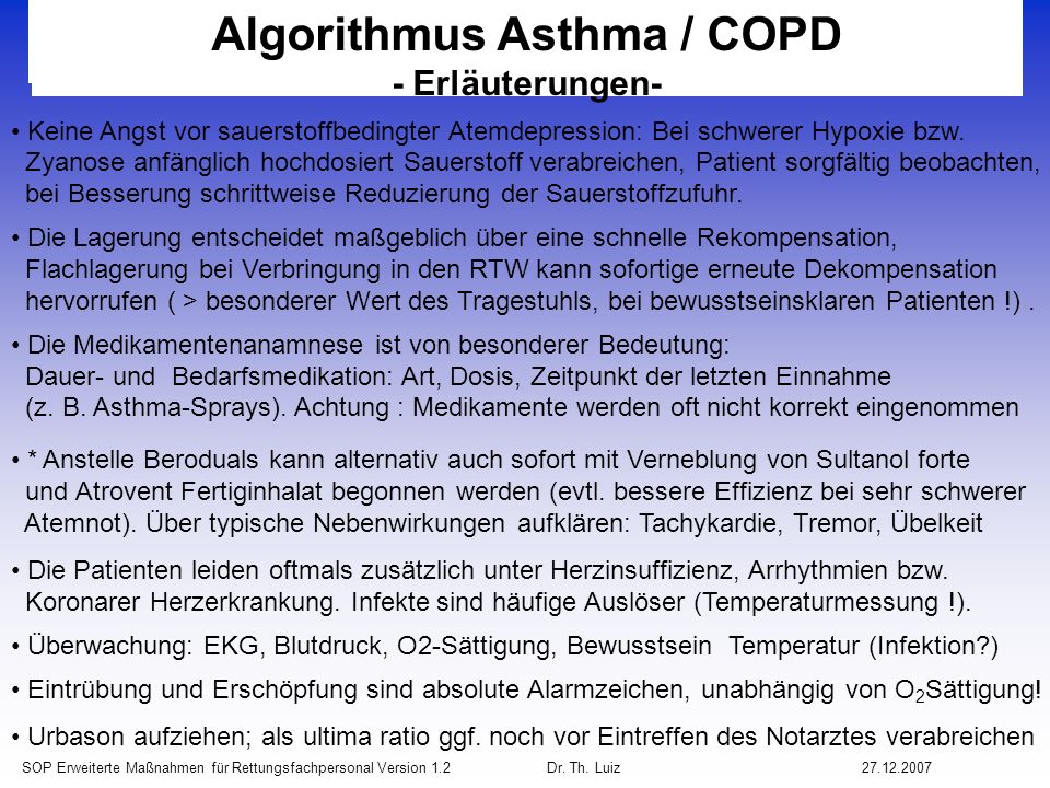 Algorithmus Asthma / COPD