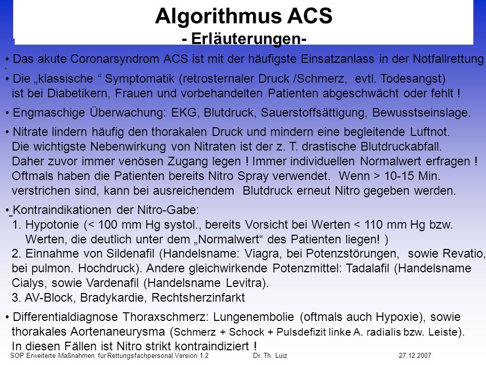 Algorithmus ACS - Erläuterungen-
