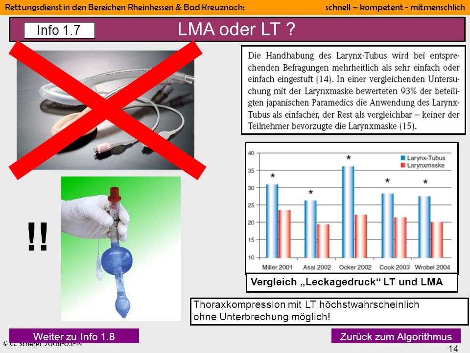 !! LMA oder LT Info 1.7 Vergleich „Leckagedruck LT und LMA
