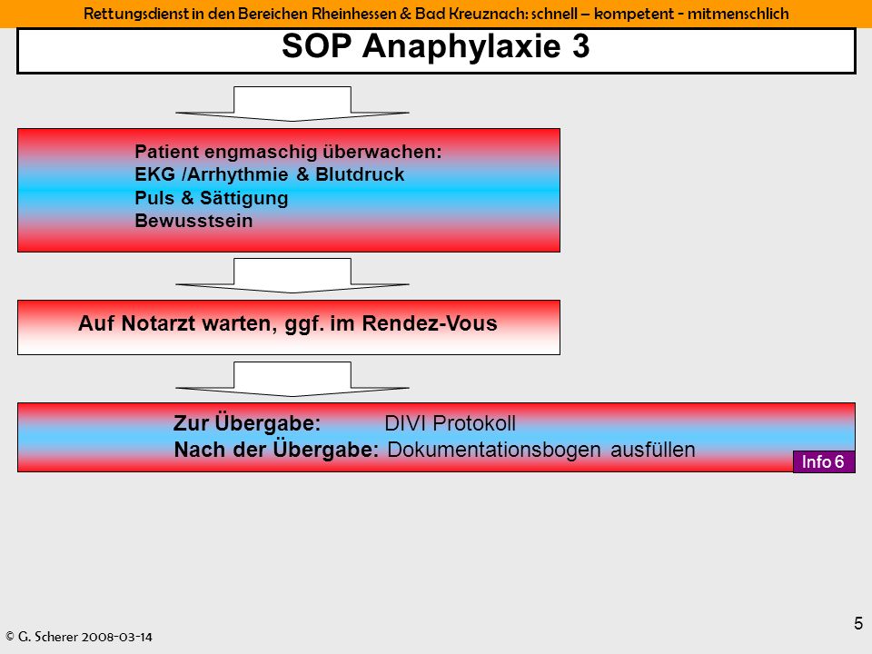 SOP Anaphylaxie 3 Auf Notarzt warten, ggf. im Rendez-Vous