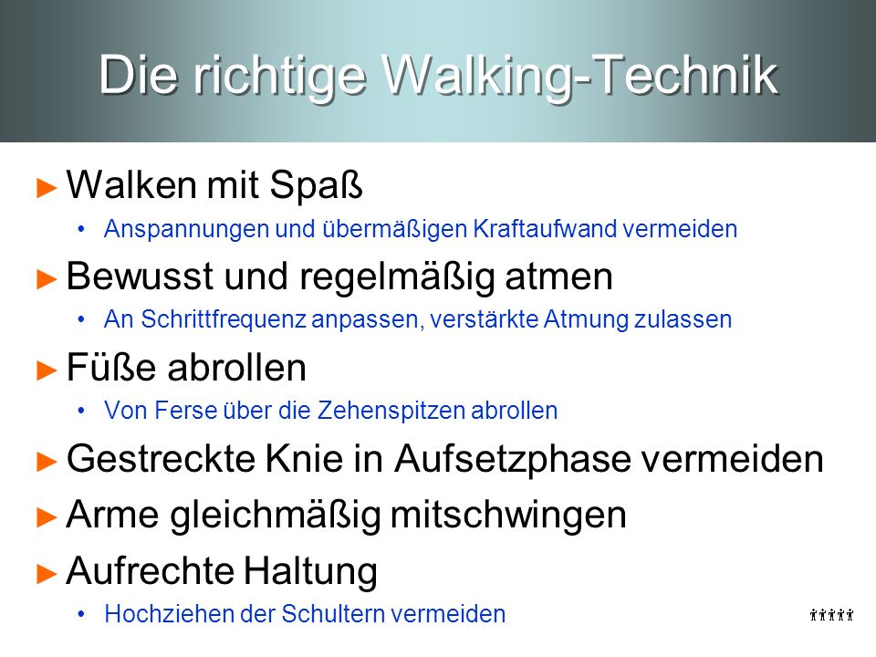 Die richtige Walking-Technik