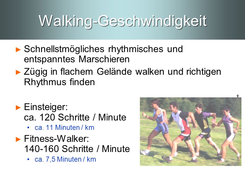 Walking-Geschwindigkeit