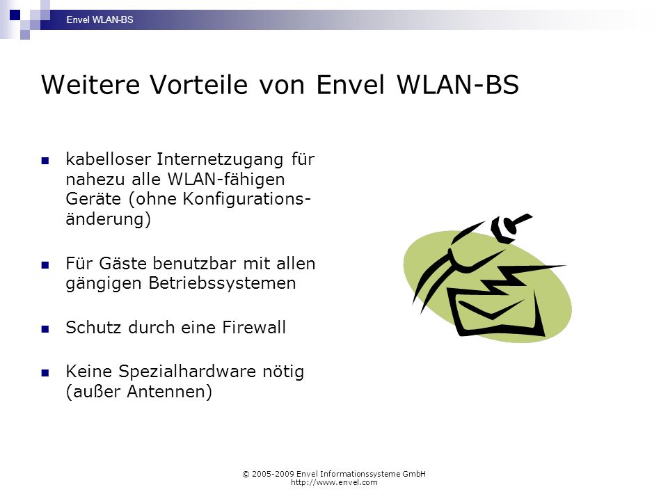 Weitere Vorteile von Envel WLAN-BS