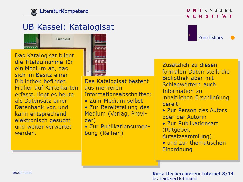 UB Kassel: Katalogisat