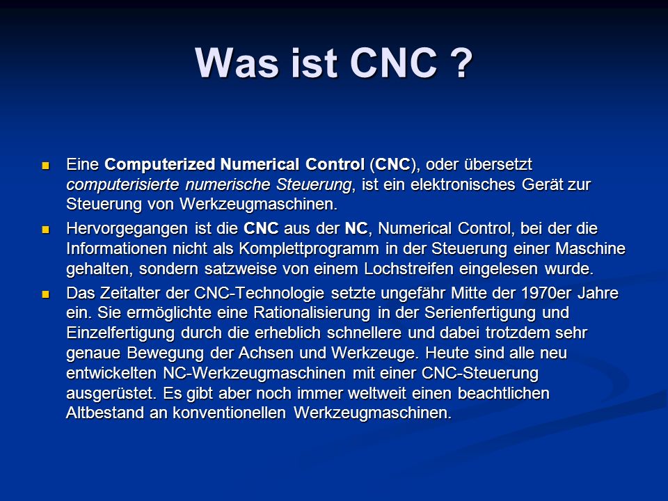 Was ist CNC