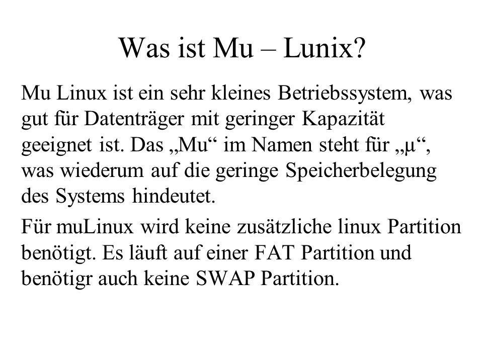 Was ist Mu – Lunix