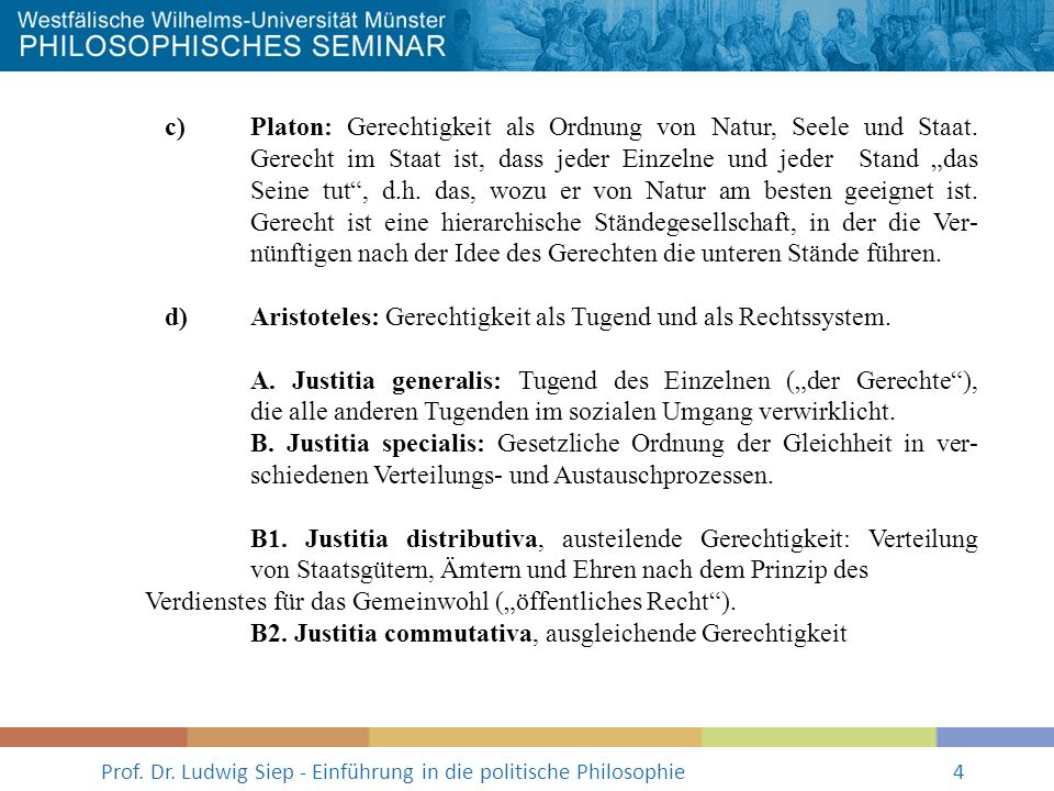 Prof. Dr. Ludwig Siep - Einführung in die politische Philosophie