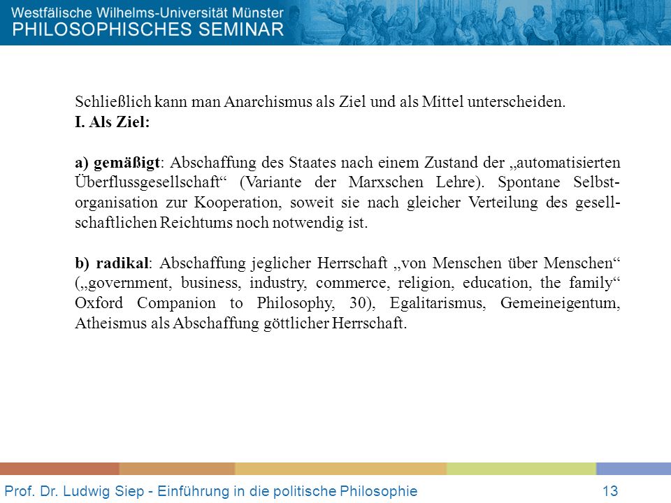Prof. Dr. Ludwig Siep - Einführung in die politische Philosophie