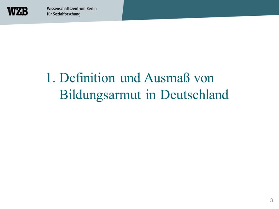 1. Definition und Ausmaß von Bildungsarmut in Deutschland