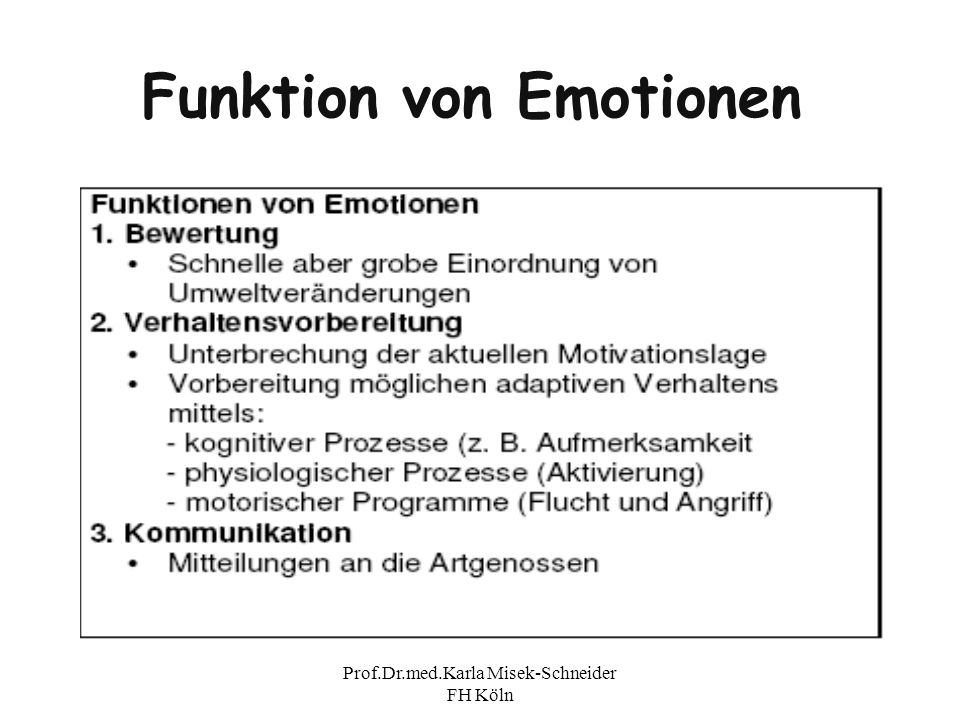 Funktion von Emotionen