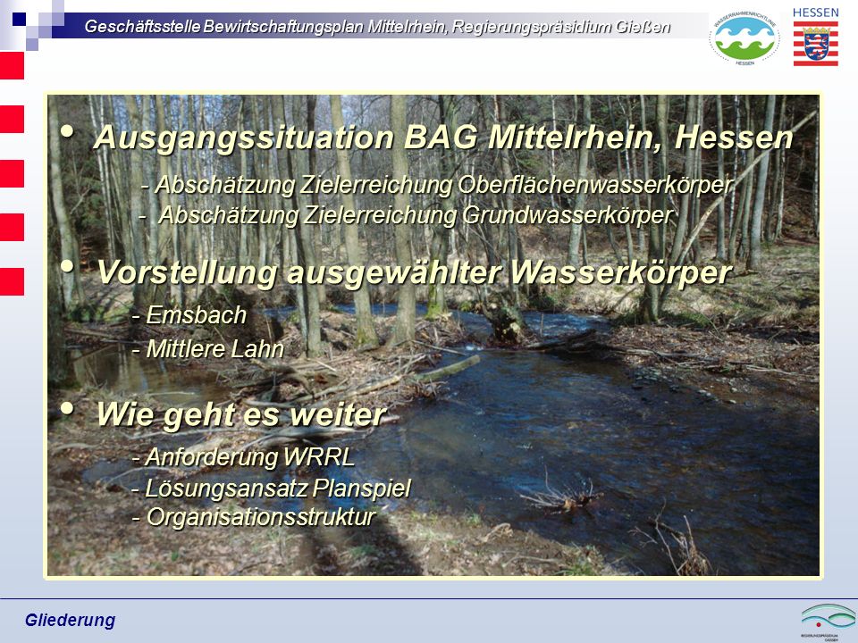 Ausgangssituation BAG Mittelrhein, Hessen