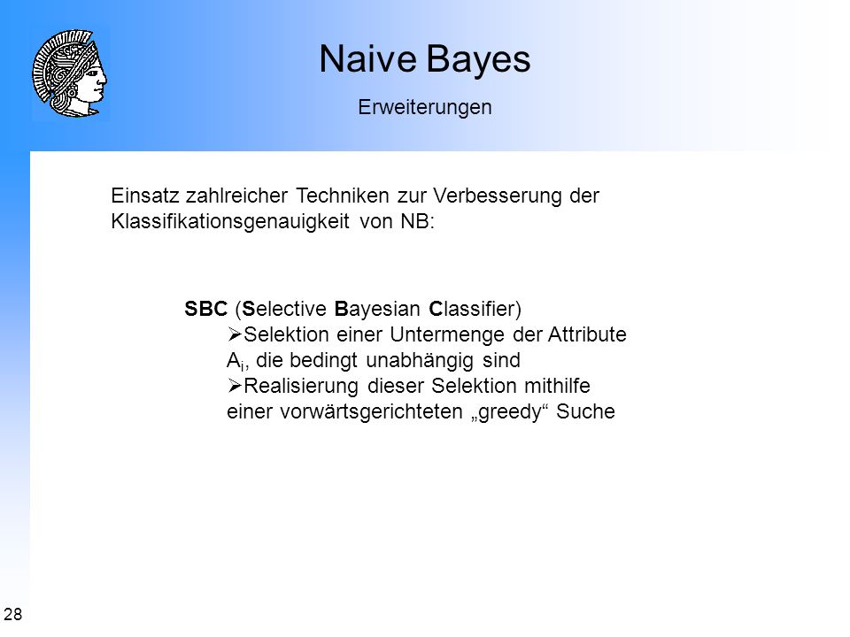Naive Bayes Erweiterungen