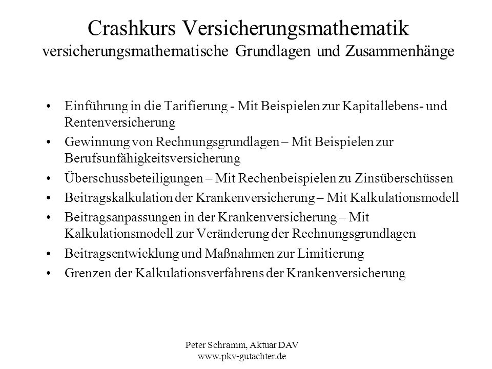 Peter Schramm, Aktuar DAV