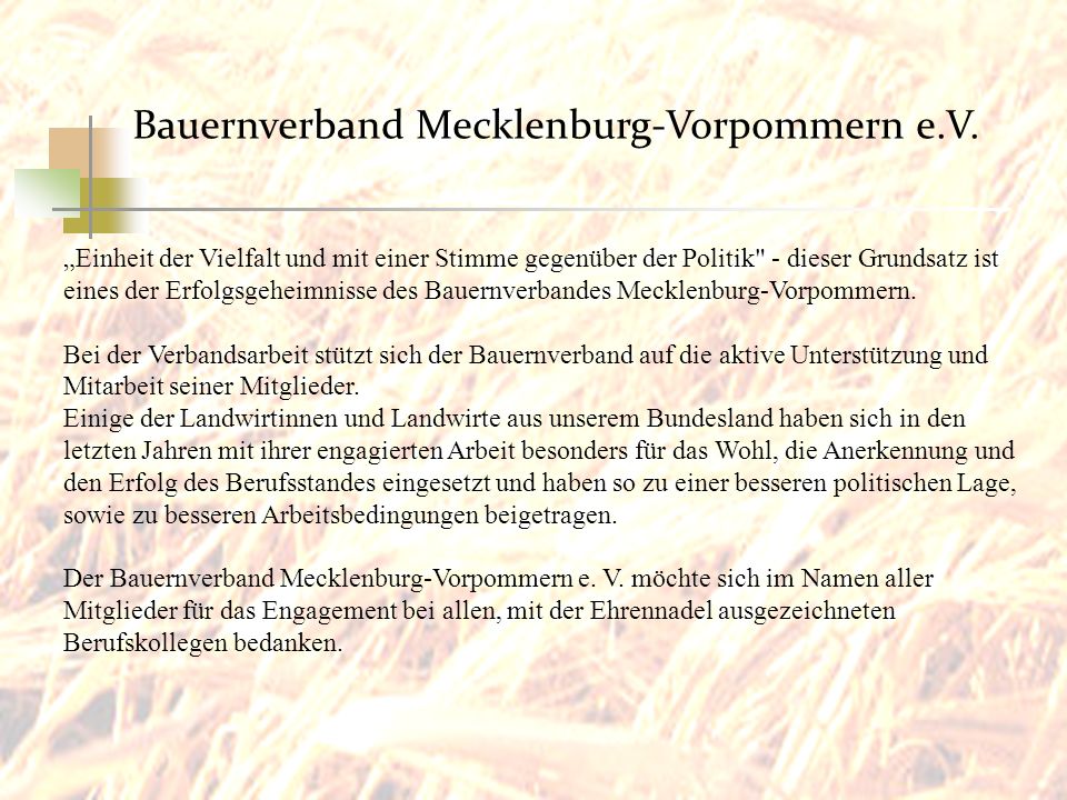 Bauernverband Mecklenburg-Vorpommern e.V.