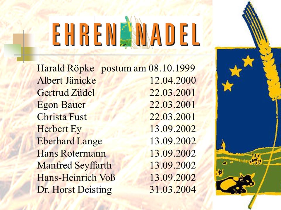 Harald Röpke postum am Albert Jänicke Gertrud Züdel Egon Bauer