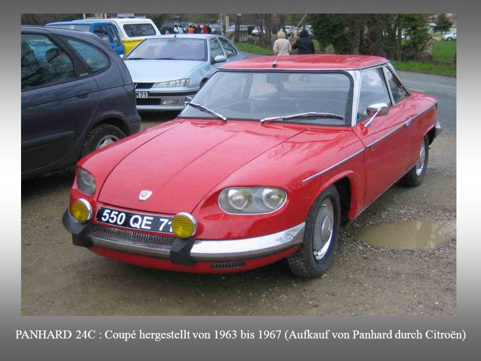PANHARD 24C : Coupé hergestellt von 1963 bis 1967 (Aufkauf von Panhard durch Citroën)