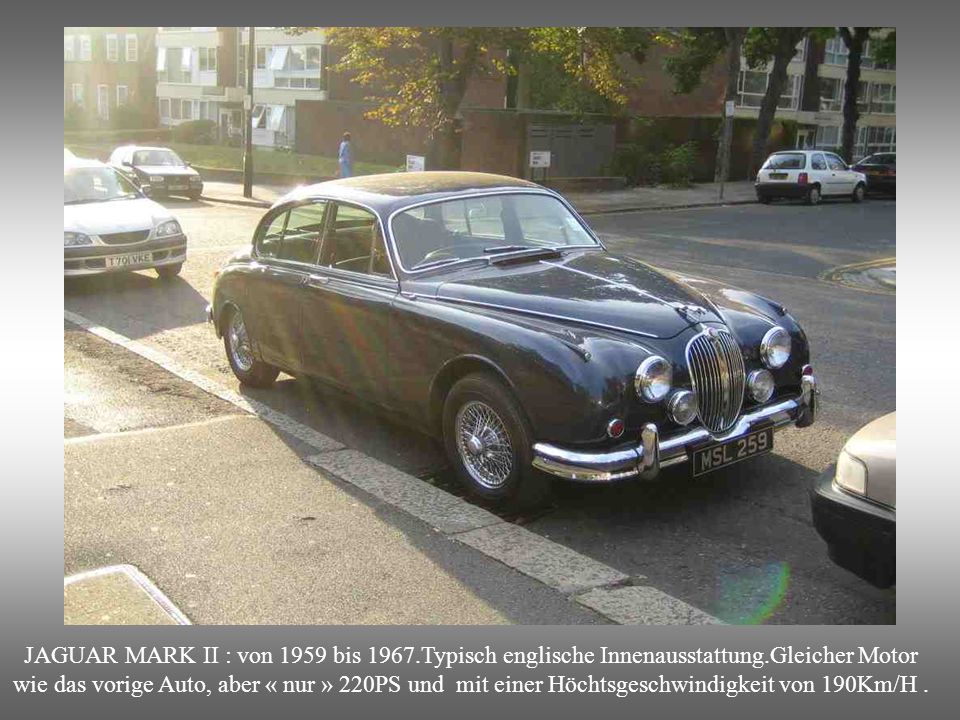JAGUAR MARK II : von 1959 bis Typisch englische Innenausstattung